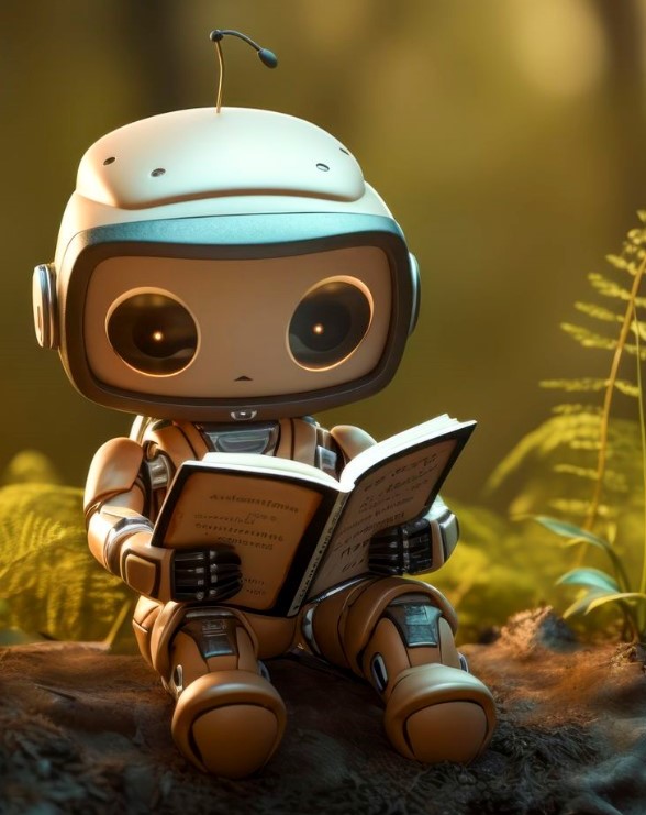 Illustration of learning process of AI
